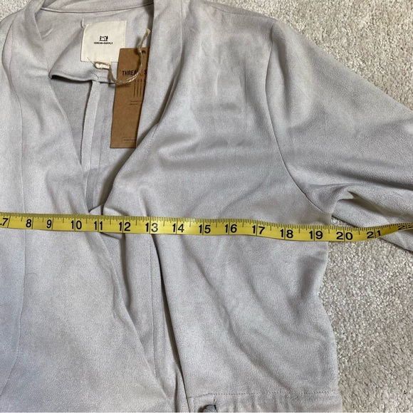 Thread & Supply open front faux suede  Malva blazer jacket - Picture 11 of 13